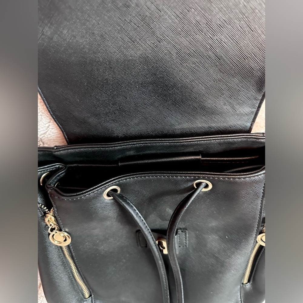 Faux Leather Backpack School Bag Student Backpack Women Travel bag Black Mini - Picture 4 of 16